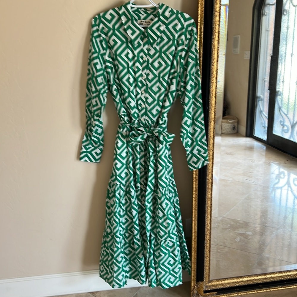 Boden Green Long Sleeve Sundress - Picture 4 of 10